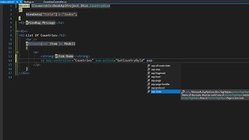 Consume Web API in ASP.Net Core MVC: Using Tag Helpers 18/40