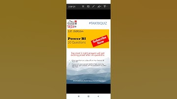 Power BI Quiz Intro shorts #taik18 #powerbishorts #taik18quiz Power BI