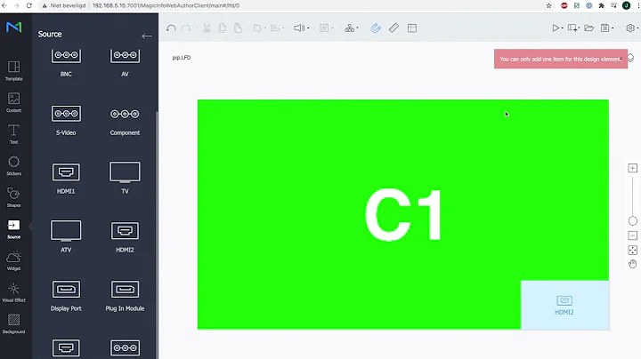 MagicInfo Services on how to work with picture in picture