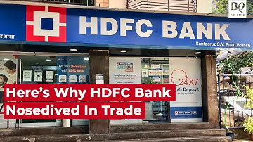 HDFC Bank Shares Fall Over 4%, Witness Worst Single-Day Drop In Four Months | BQ Prime