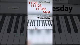 تعليم عزف اغنية Wednesday بالأرقام #wednesday