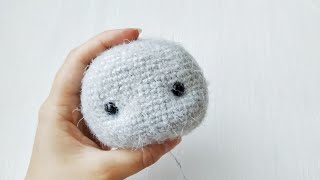 картинка: Утяжка глаз вязаной игрушки амигуруми