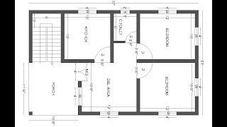 23x37 house plan | 2 bedroom house plan | small 2 bedroom low budget village house plan | 2 bhk ghar