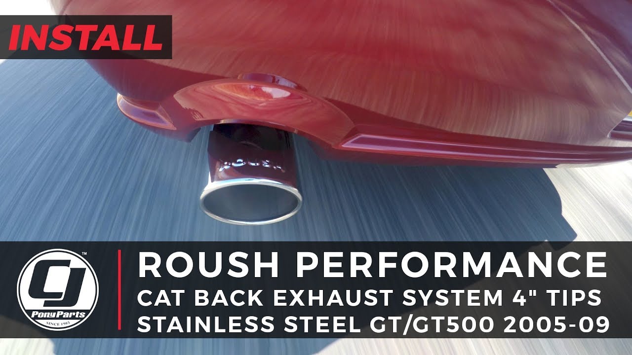 Mustang Gt Install Roush Stainless Steel Off Road Cat Back Exhaust Mustang Gt Install Roush Stainless Steel Off Road Cat Back Exhaust System