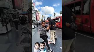 Drunk fight on Hollywood Walk ofFame! Fikshun vs Cinco! #fight #shorts #youtubeshorts