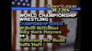 US Tag Titles   Wahoo McDaniel & Billy Jack Haynes vs Rude & Hart   Saturday Night Aug 3rd, 1985