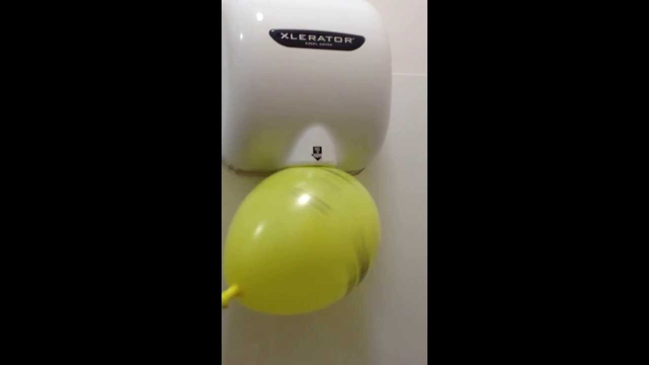 What happens when balloon meets hand dryer? YouTube