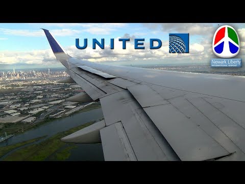 NYC Skyline | Blended Winglets | Terminal View! United757-200 Landing at Newark Airport (EWR)