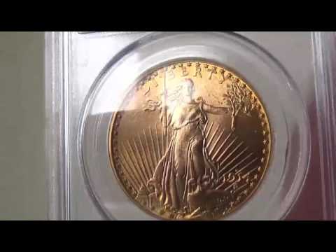 アンティークコイン　アメリカ　20ドル金貨セントゴーデンズ1914 D $20PCGS MS65