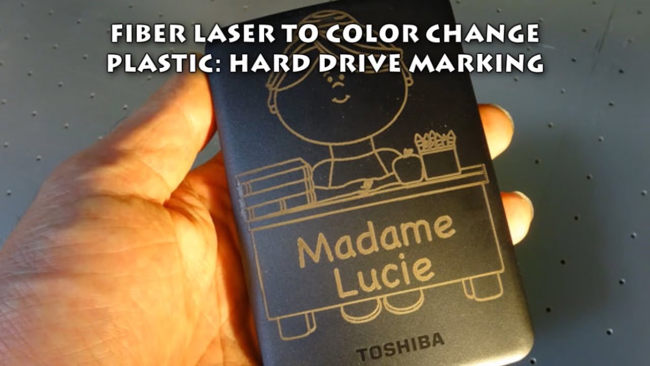 Fiber Laser to Color Change Plastic Hard Drive Marking YouTube