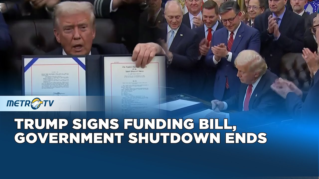 Trump Signs Bill Ending Longest Government Shutdown - YouTube
