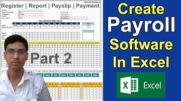 How to Make Employee Payroll Software in Excel Part 2