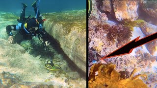 This Is Crazy!! Treasure RARER than GOLD Found!! while Metal Detecting Underwater