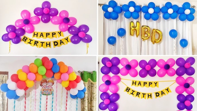 Rainbow Garland Streamer Backdrop, Birthday Decoration Ideas At Home