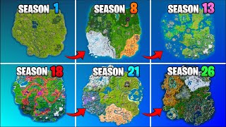 Fortnite Map Evolution! (Chapter 1 - Chapter 4)