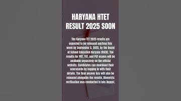 Haryana HTET Result 2025 Soon