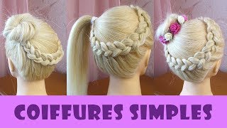 Coiffure avec tresse | pour tous les jours et pour les fêtes | Coiffure pour fille