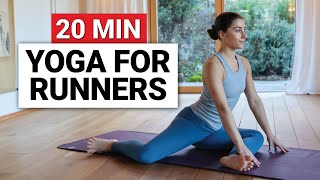 20 Min Yoga For Runners | All Levels Yoga To Stretch & Strengthen