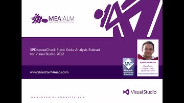 SPDisposeCheck Static Code Analysis Ruleset for Visual Studio 2012