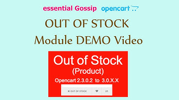 Opencart Out Of Stock  module Download (2.3.0.2 - 3.0.X.X)