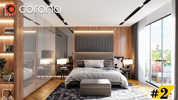 3ds max interior Modeling & texturing Corona rendering tutorial PART #02