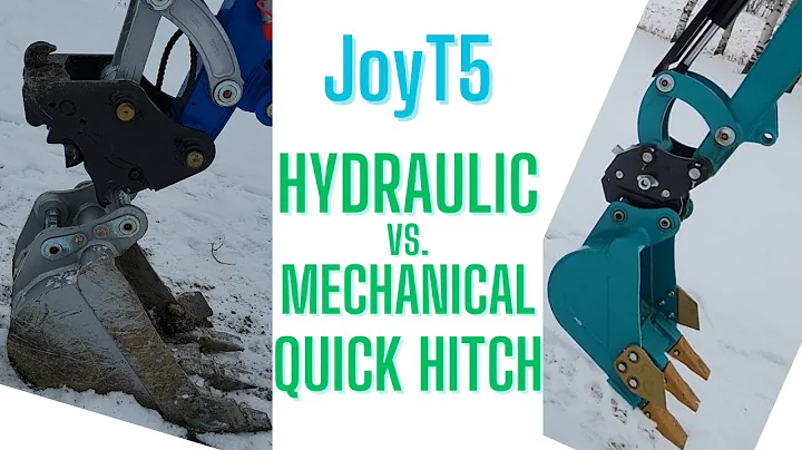 Hydraulic vs Mechanical Quick Hitch Demo, JoyT5 Mini Excavator