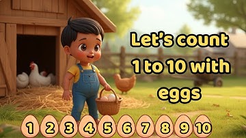 Egg Counting Song for Kids | Learn Numbers with Farm Animals | Educational Toddler Video