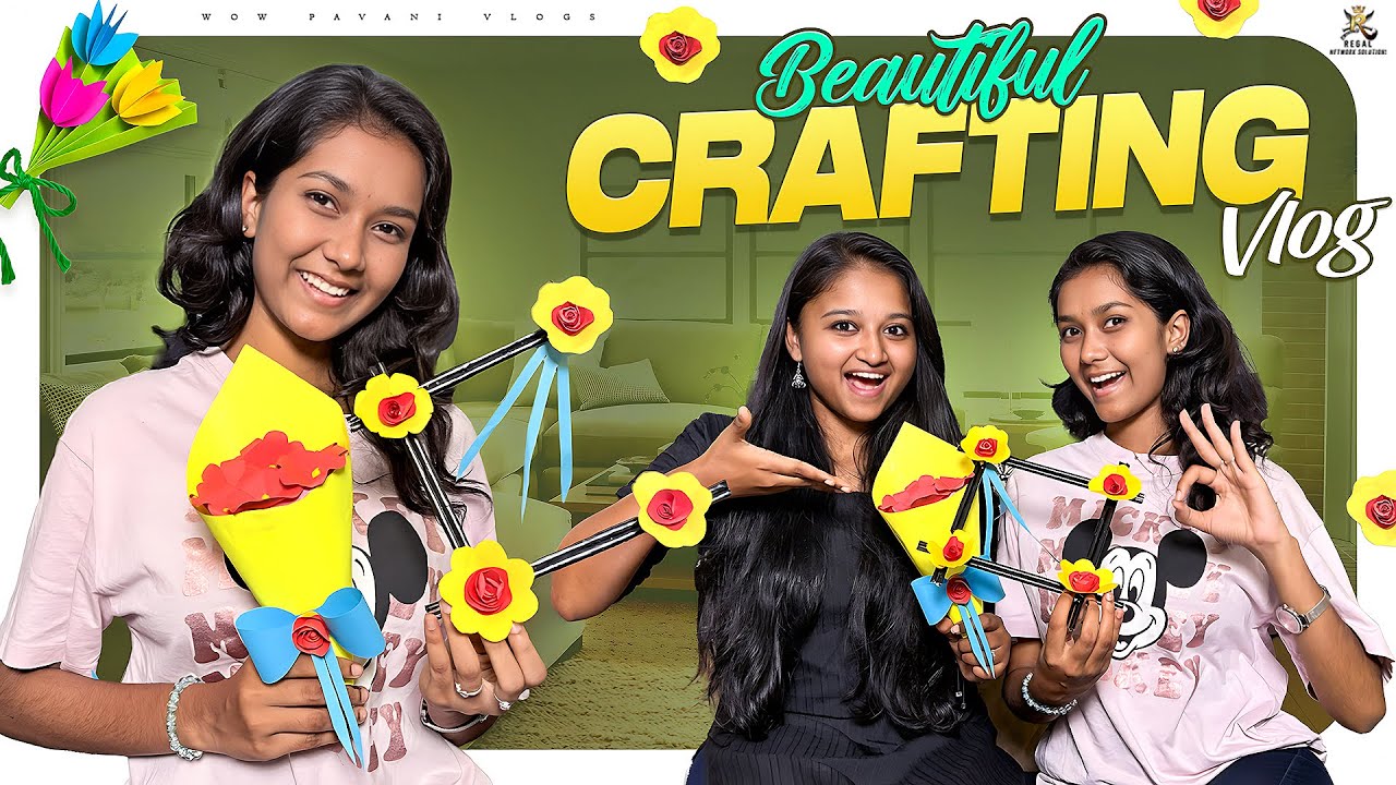 Beautiful crafting vlog🥰❤️|Wow Pavani Vlogs| Regal Media #craft #sister #ytstudio #games #trending