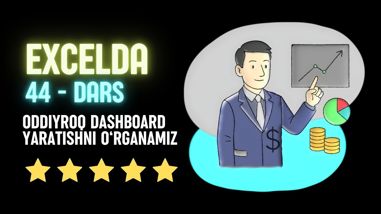 Excelda Dashboard Darslari: Ma'lumotlarni grafik ko'rinishida ko'rsatish || Excelda 44-dars