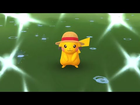 Catching New Shiny One Piece Straw Hat Pikachu In Pokemon Go Youtube