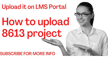 How to Upload Final Project of 8613 on LMS portal