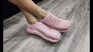 ВЯЖЕМ 5 ПАР ЗА ДЕНЬ! Самые простые следки для начинающих!knitted slippers for beginners
