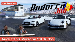 Andorra Job | Audi TTS Roadster vs Porsche 911 Turbo S Cabriolet | Prueba en español | coches.net