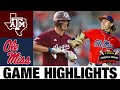 3 texas am vs ole miss highlights  ncaa baseball highlights  2024 college baseball