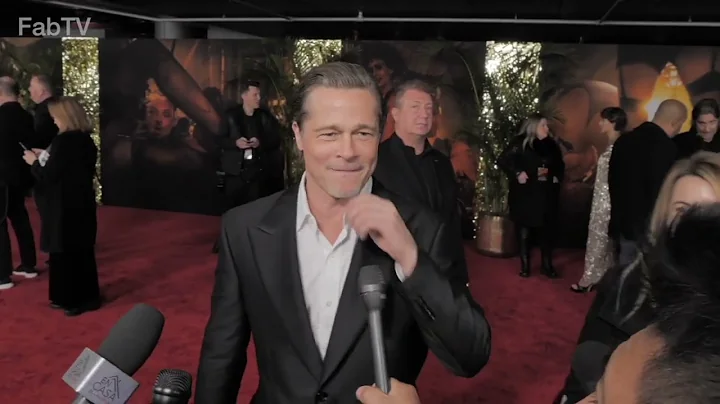 Actor Brad Pitt last interview of the night at the...