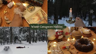 Winter Cottage Hobbies ☃️| Making a Mouse 🐭 and Walnut Cake 🕯️❄️