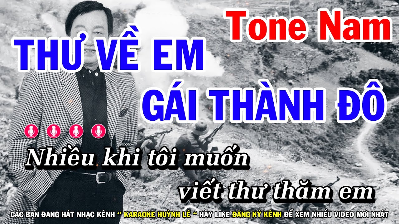Karaoke Thư Về Em Gái Thành Đô - Tone Nam Nhạc Sống Dễ Hát Nhất