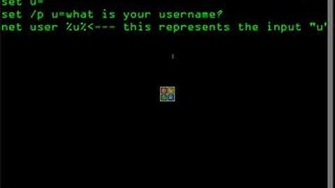 how to use "set" and change a password in a batch file