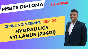 MSBTE Diploma Hydraulics Syllabus/I-Scheme Civil Engineering Semester 04.