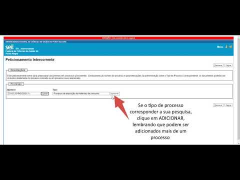 Tutorial SEI UFCSPA - Peticionamento eletrônico - Processo intercorrente