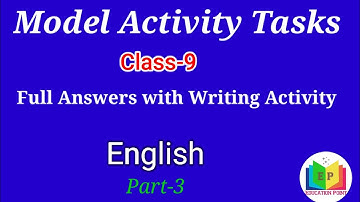 Model Activity Tasks Class 9 Part-3 Full Answers With Letter Writing