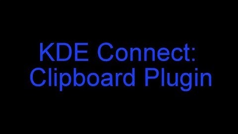 KDE Connect: Clipboard Plugin