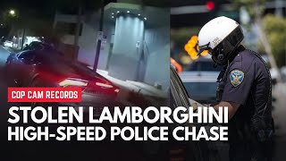 Stolen Lamborghini $2.6 Million Crashes | High Speed Police Pursuit