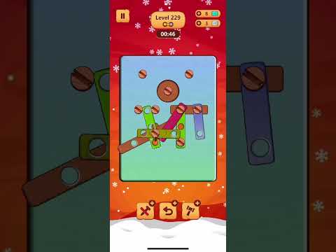 Wood Nuts & Bolts Puzzle - Level 229 Easy Level