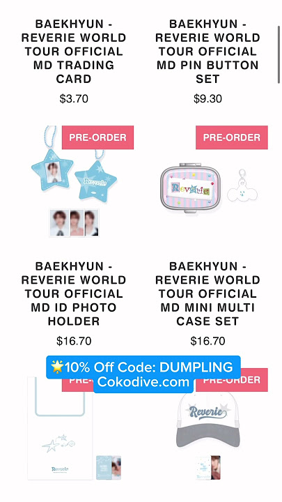 BAEKHYUN - REVERIE WORLD TOUR  MD #exo #baekhyun #kpop #shorts #cokodive