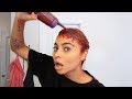 Watch me destroy my hair for 10 minutes cut  dye at home