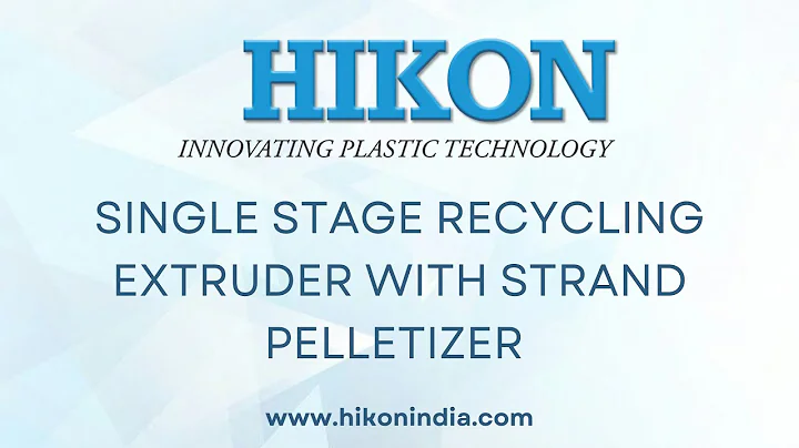 Hikon Single Stage Recycling Extruder with Strand Pelletizer ♻️