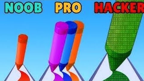 NOOB vs PRO vs HACKER - Color Pencil Run gaming channel 😔 level 20+30😭