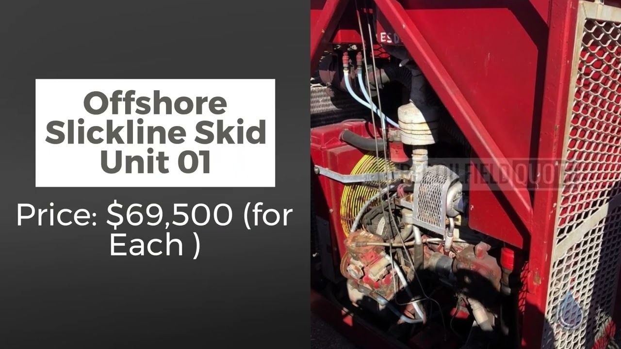 Offshore Slickline Skid Unit 01 in Good Condition 