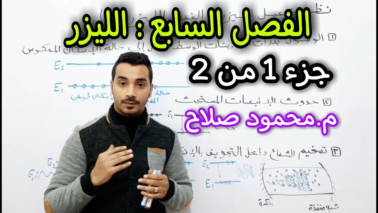 الفصل السابع : الليزر (جزء1من2) | فيزياء الصف الثالث الثانوي | م.محمود صلاح